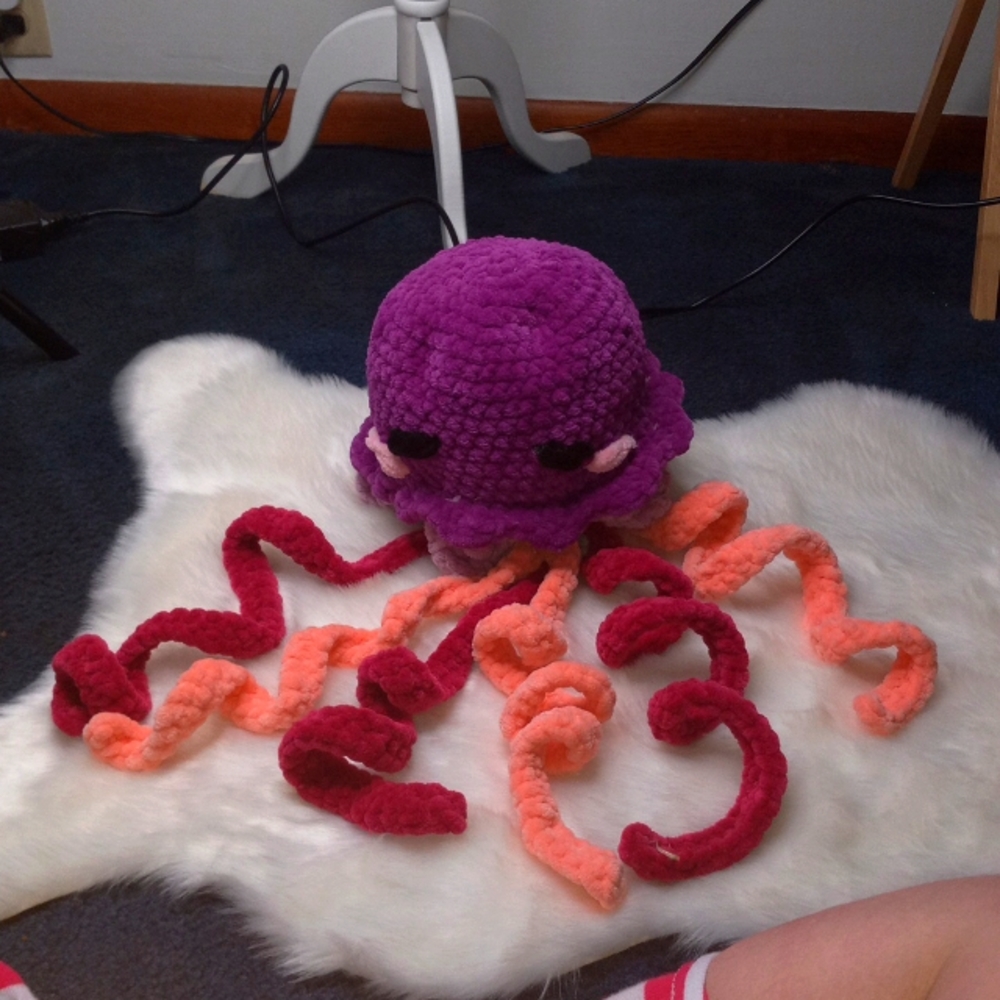 🆕 Handmade Crochet Jellyfish  Plush.